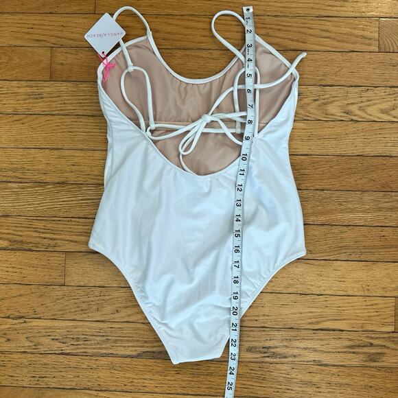 NEW Womens Size M Vanilla Bean One Piece Bride Swimsuit - Picture 5 of 6